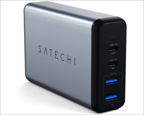 Satechi 75W Dual Type-C PD Travel Charger Adapter with 2 USB C PD