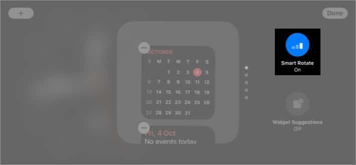 Turn off Smart Rotation option to stop widgets switching