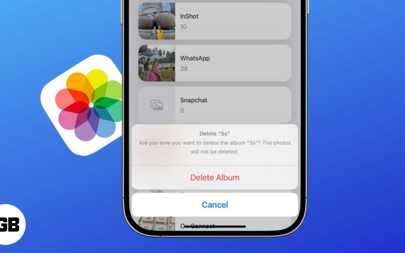 Delete photo albums on iPhone