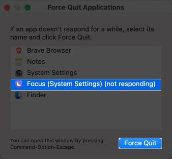 Force quit troublesome application