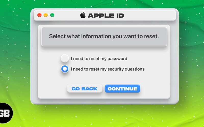 How to change apple id security questions