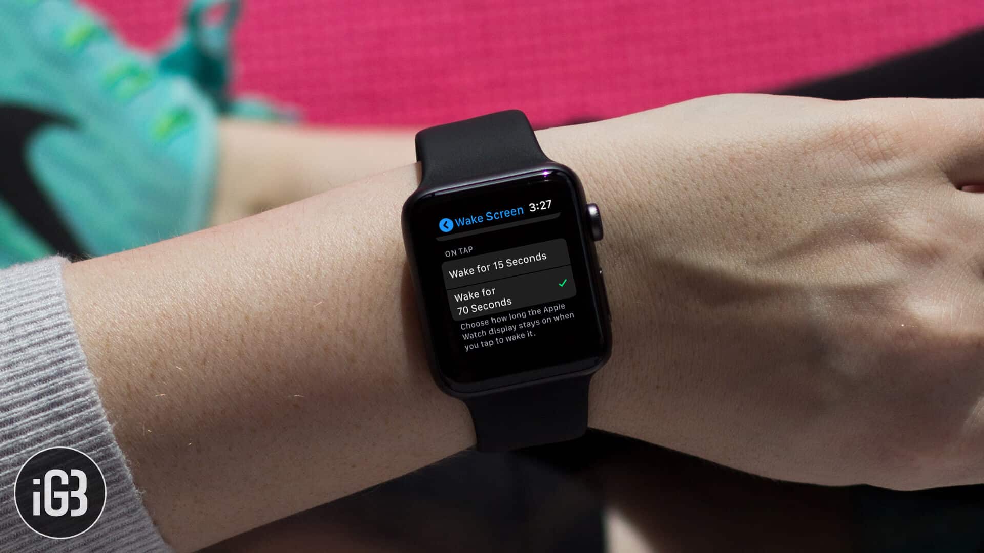 How to keep apple watch screen on longer