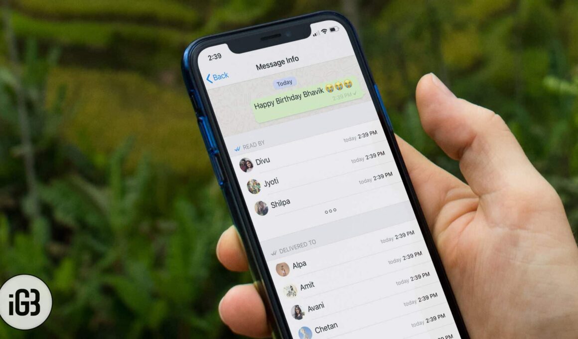 How to know who has read whatsapp group message on iphone and android