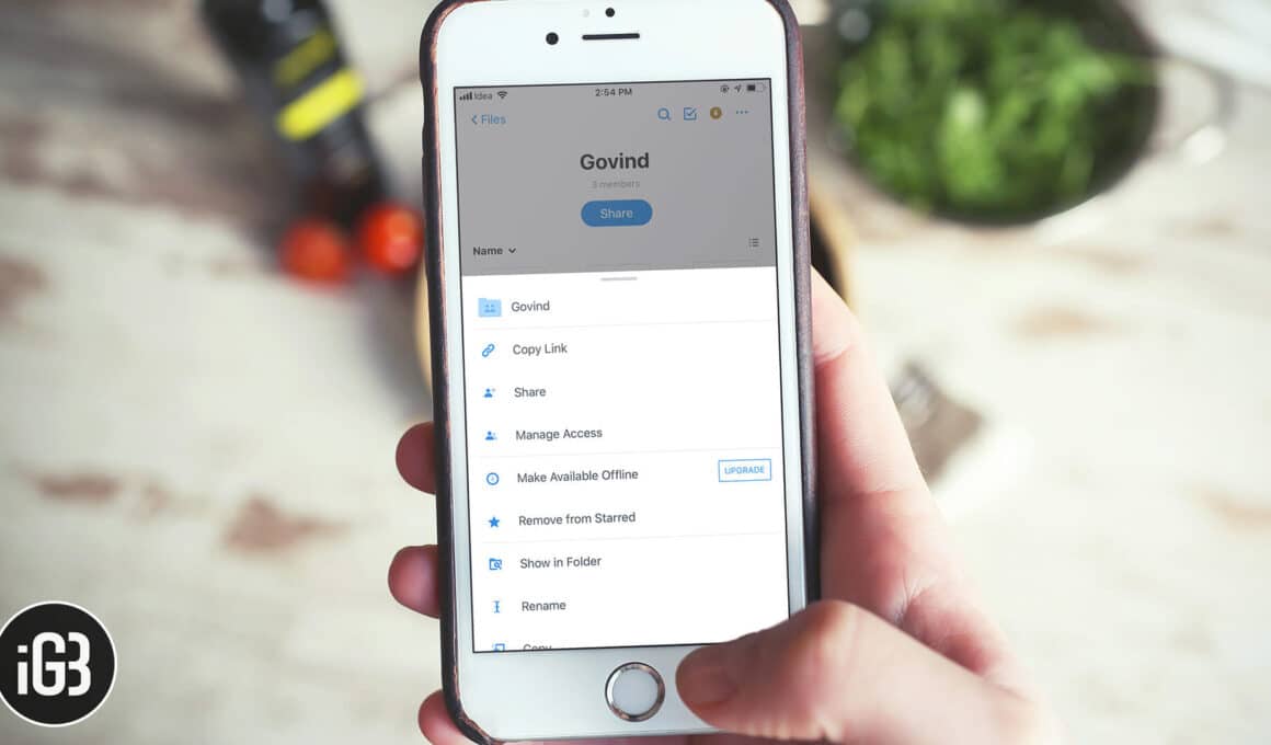 How to share folders and multiple photos in dropbox app for iphone or ipad