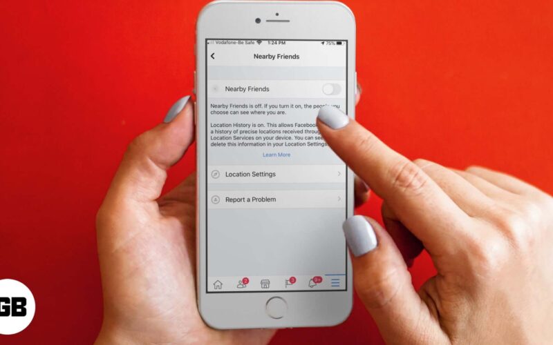 How to turn off or on facebook nearby friends feature on iphone