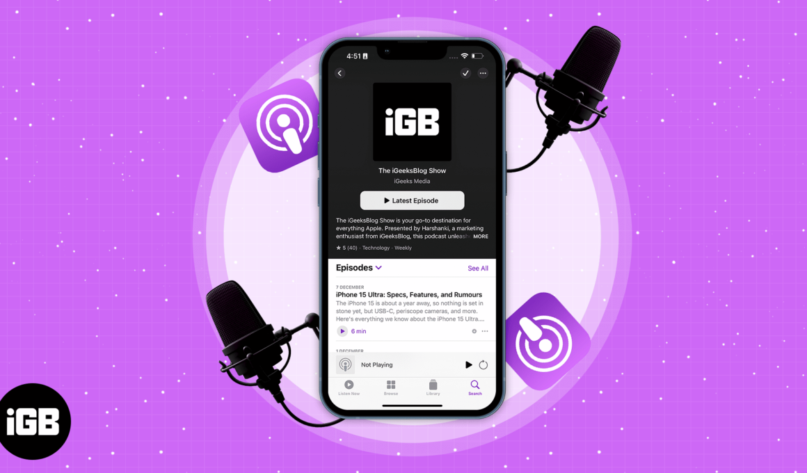 How to use podcasts app on iphone in ios 16