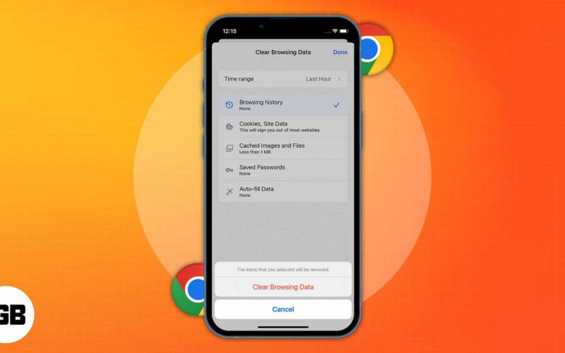 How to clear chrome history cache and cookies on iphone or ipad