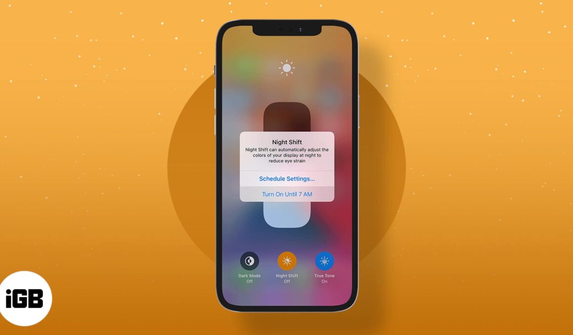 How to enable and schedule night shift on iphone