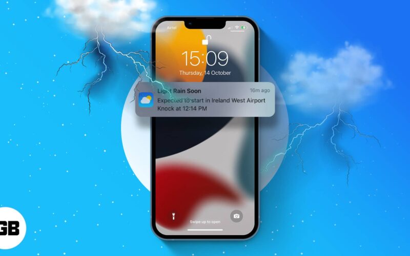 How to get weather notification on iphone and ipad