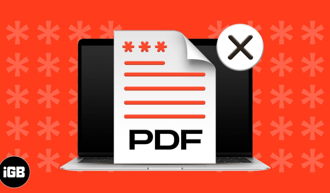 How to remove password protection from pdf files on mac