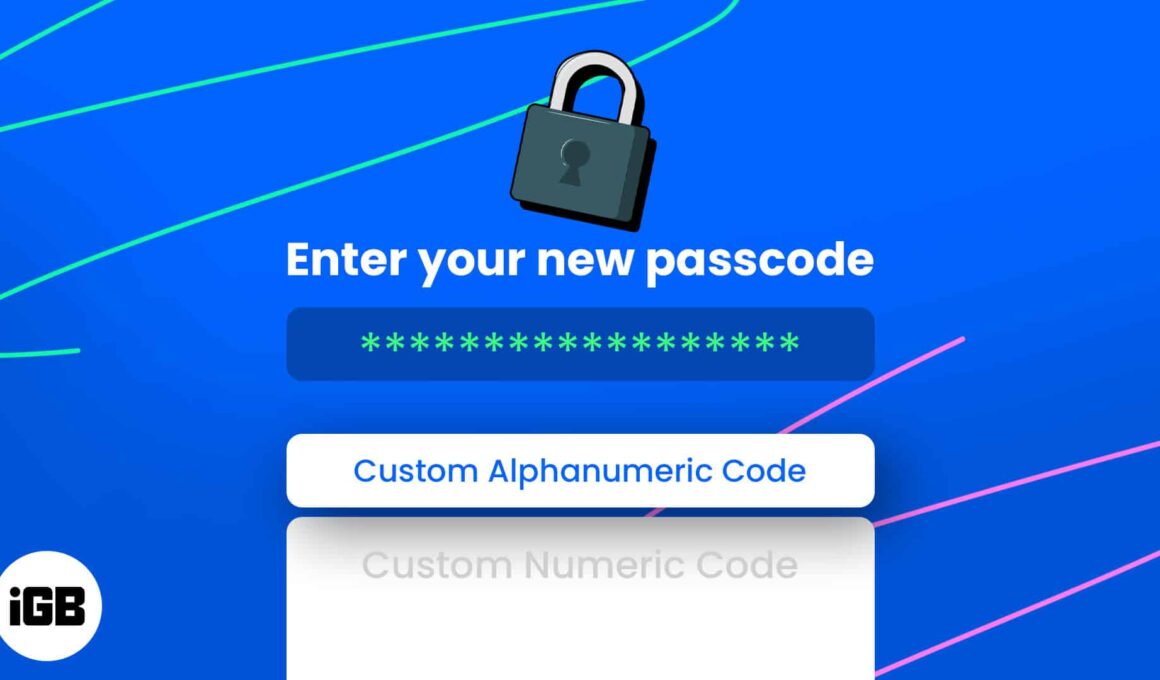 How to set alphanumeric passcode on iphone