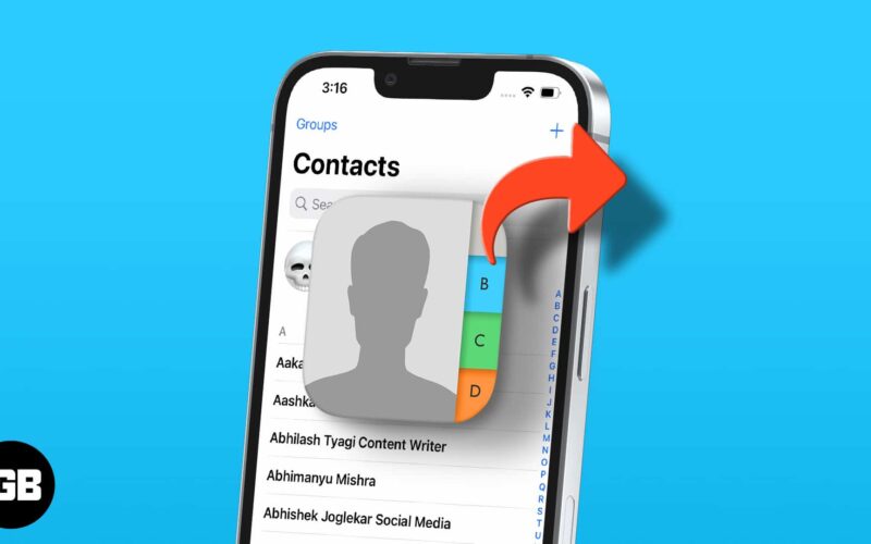 How to share contacts on iphone