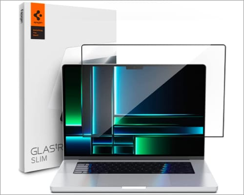 Spigen Tempered Glass Screen Protector GlasTR Slim Designed for MacBook Pro 14 inch