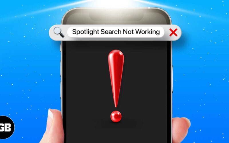 Spotlight search not working on iphone