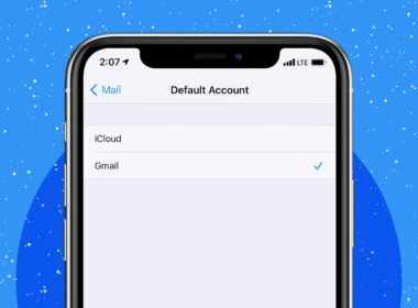 How to change default email account on iphone