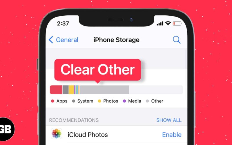 How to clear other storage on iphone