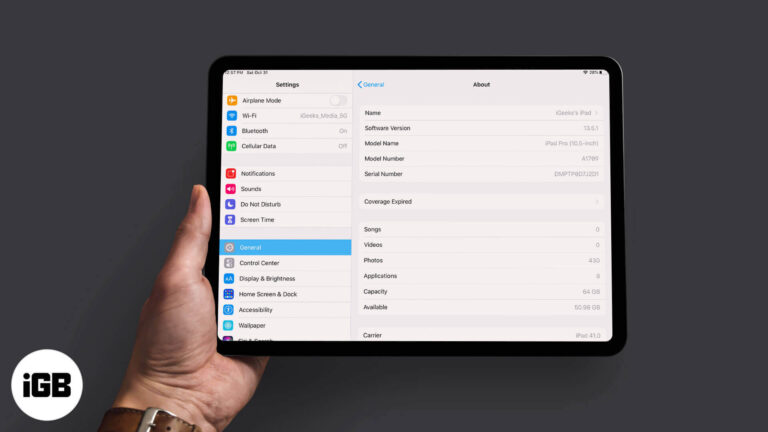 how to find year model of ipad