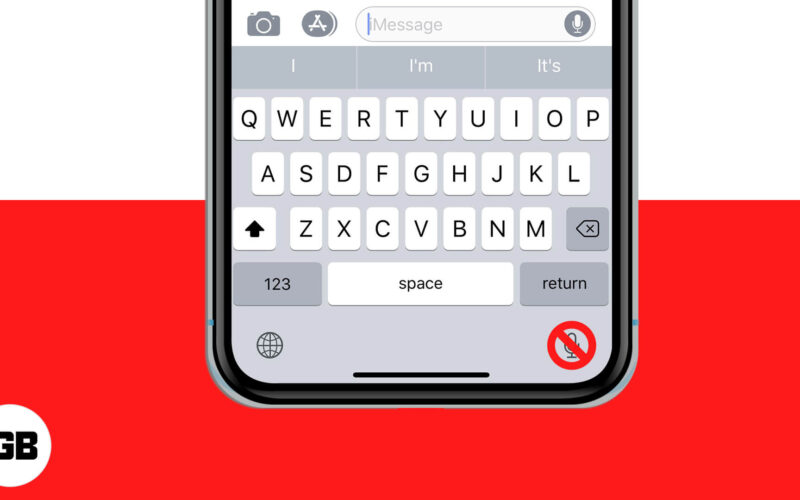 How to remove microphone icon from keyboard on iphone and ipad