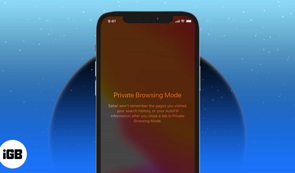 How to turn on private browsing on safari iphone