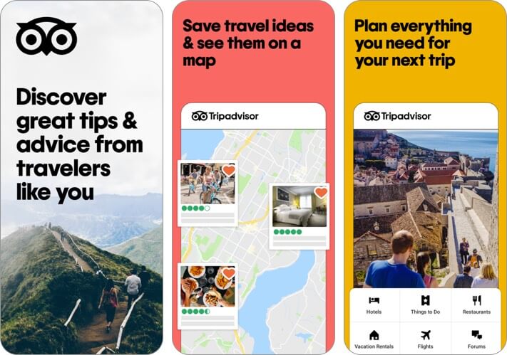 tripadvisor travel planner iphone and ipad app screenshot