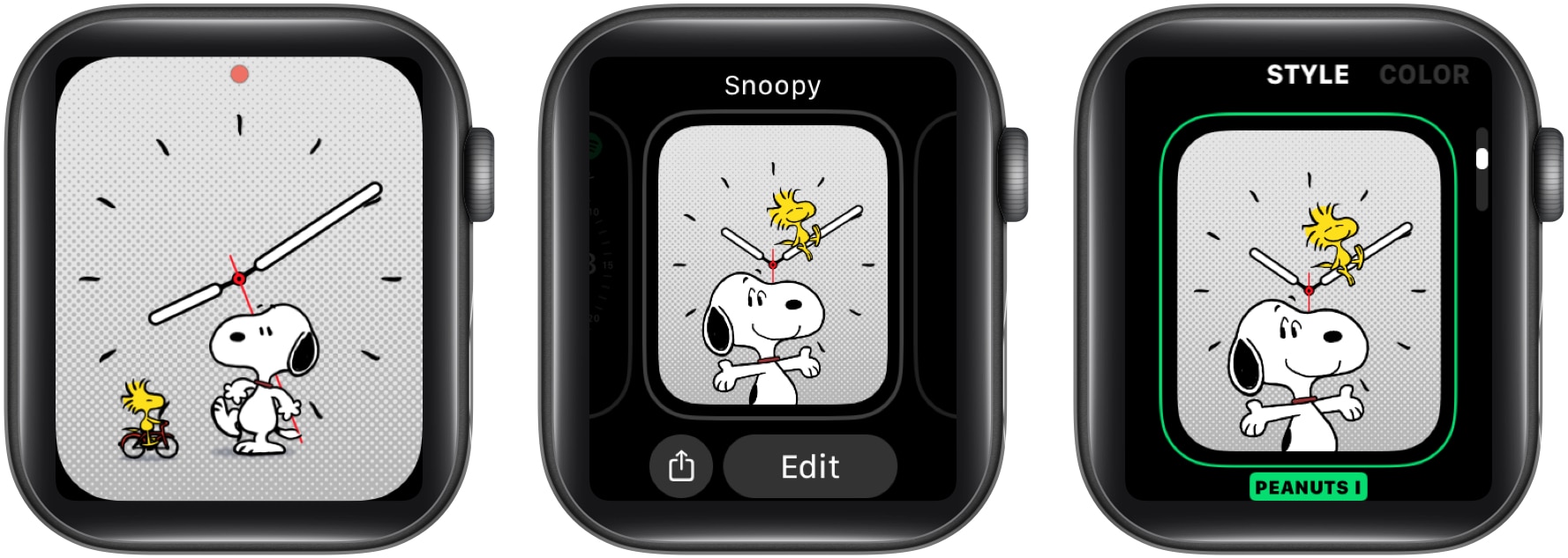 Customize-Snoopy-Watch-Face-using-Apple-Watch