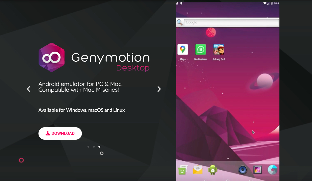 Genymotion emulator for Mac