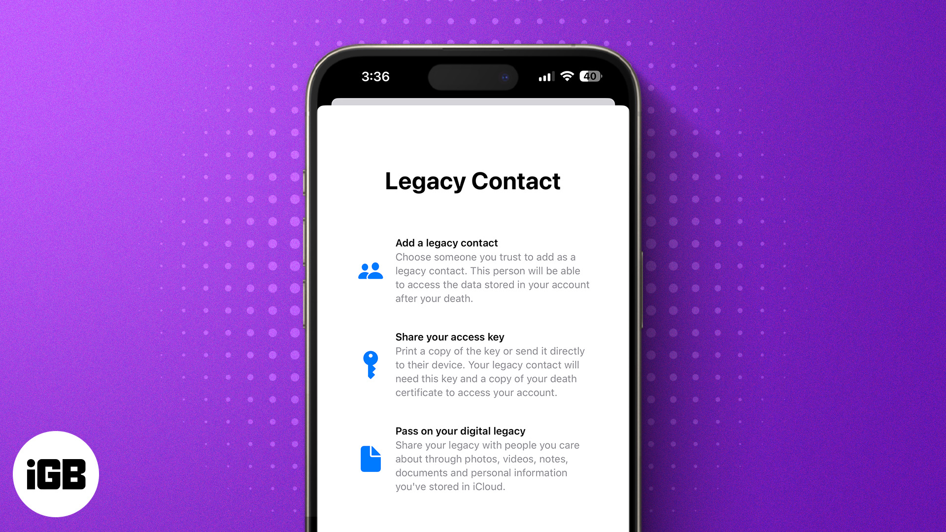 How to set up a Legacy Contact for Apple ID on iPhone, iPad and Mac