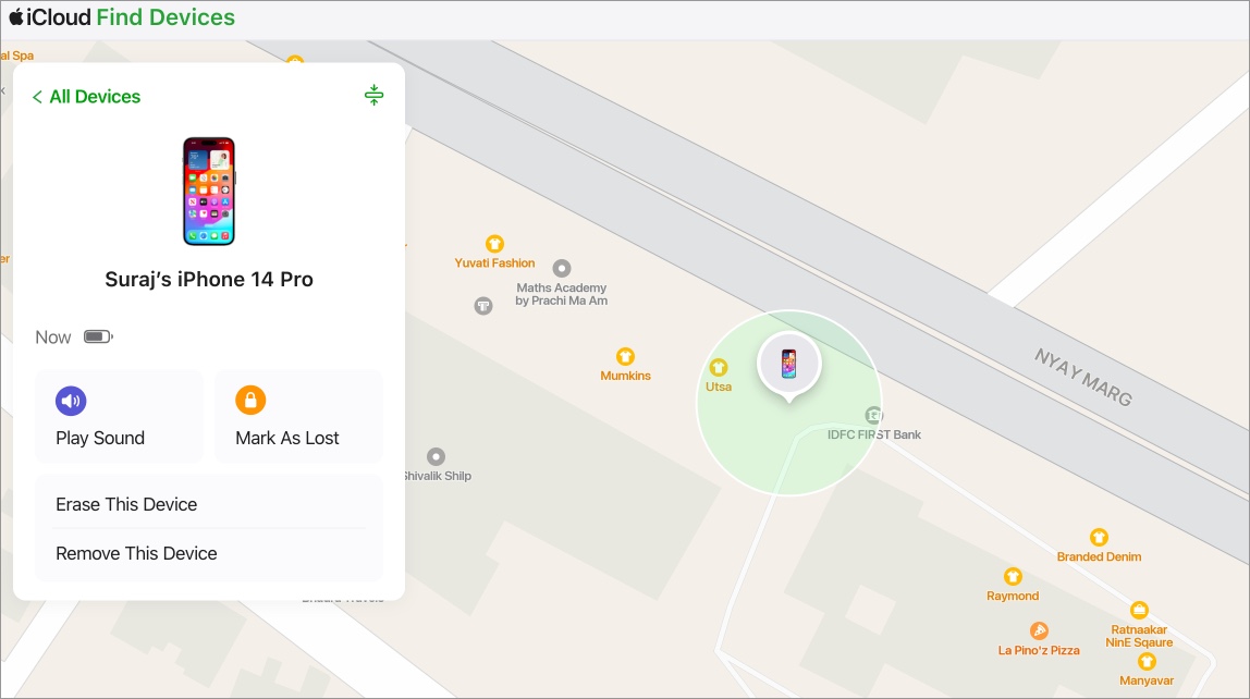 Find a lost iPhone using Find My