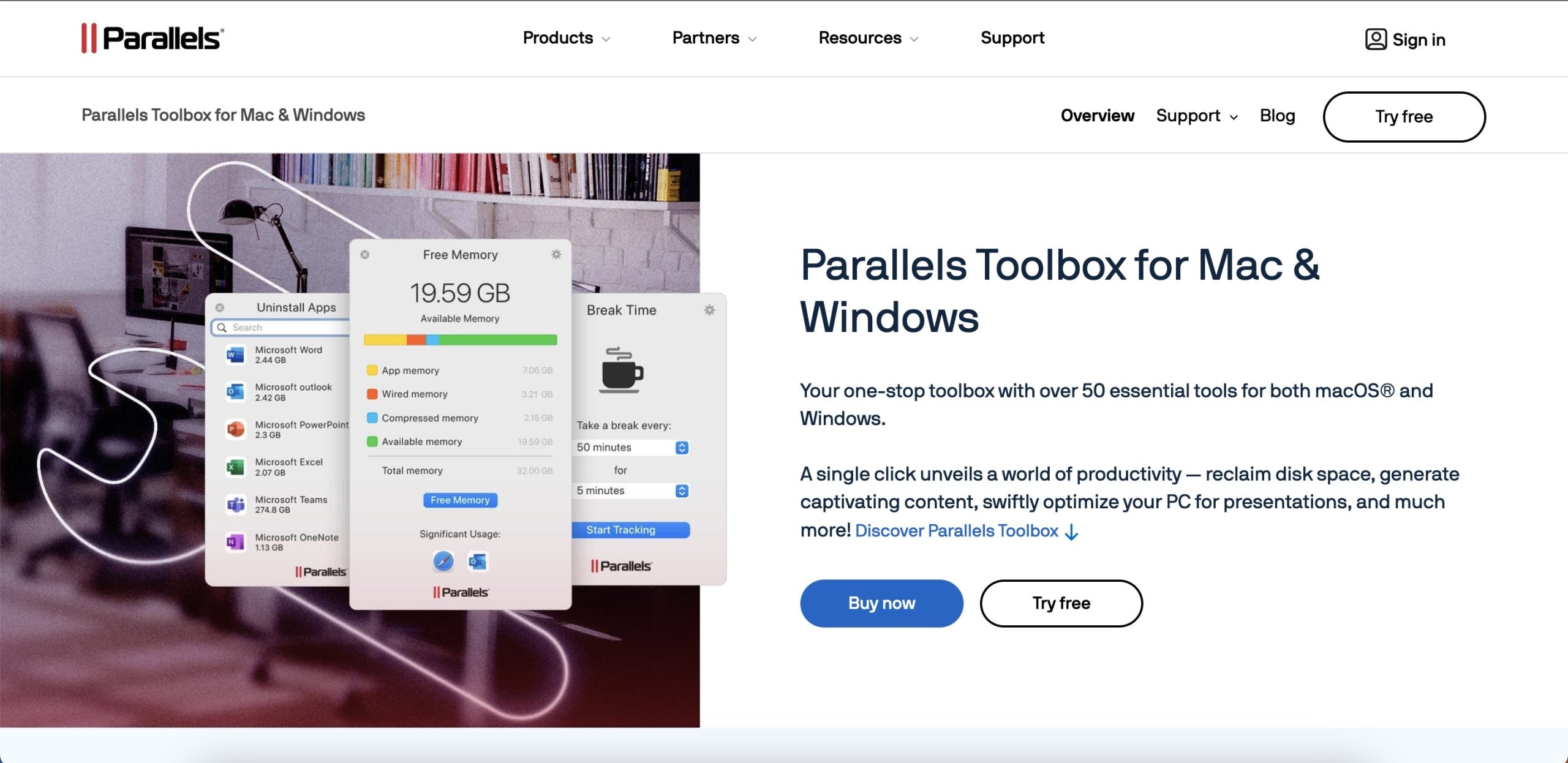 Parallels Toolbox Mac cleaner software