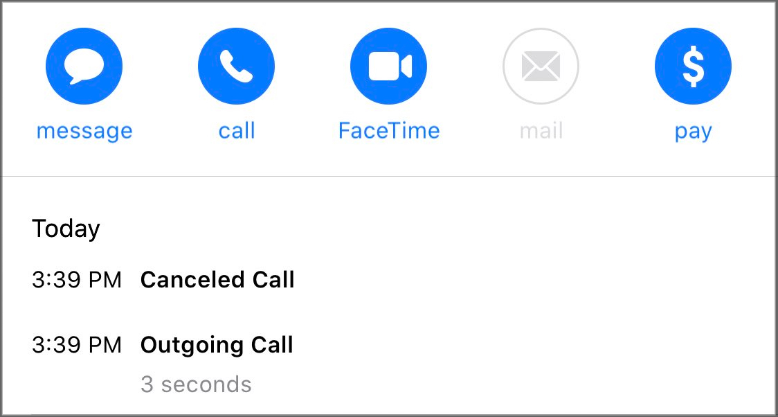 What does Cancelled call mean