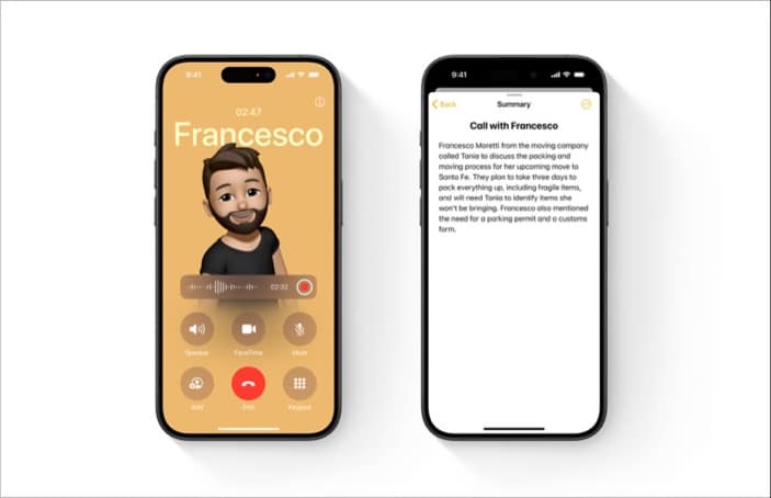 Call Recordings to iPhone in iOS 18