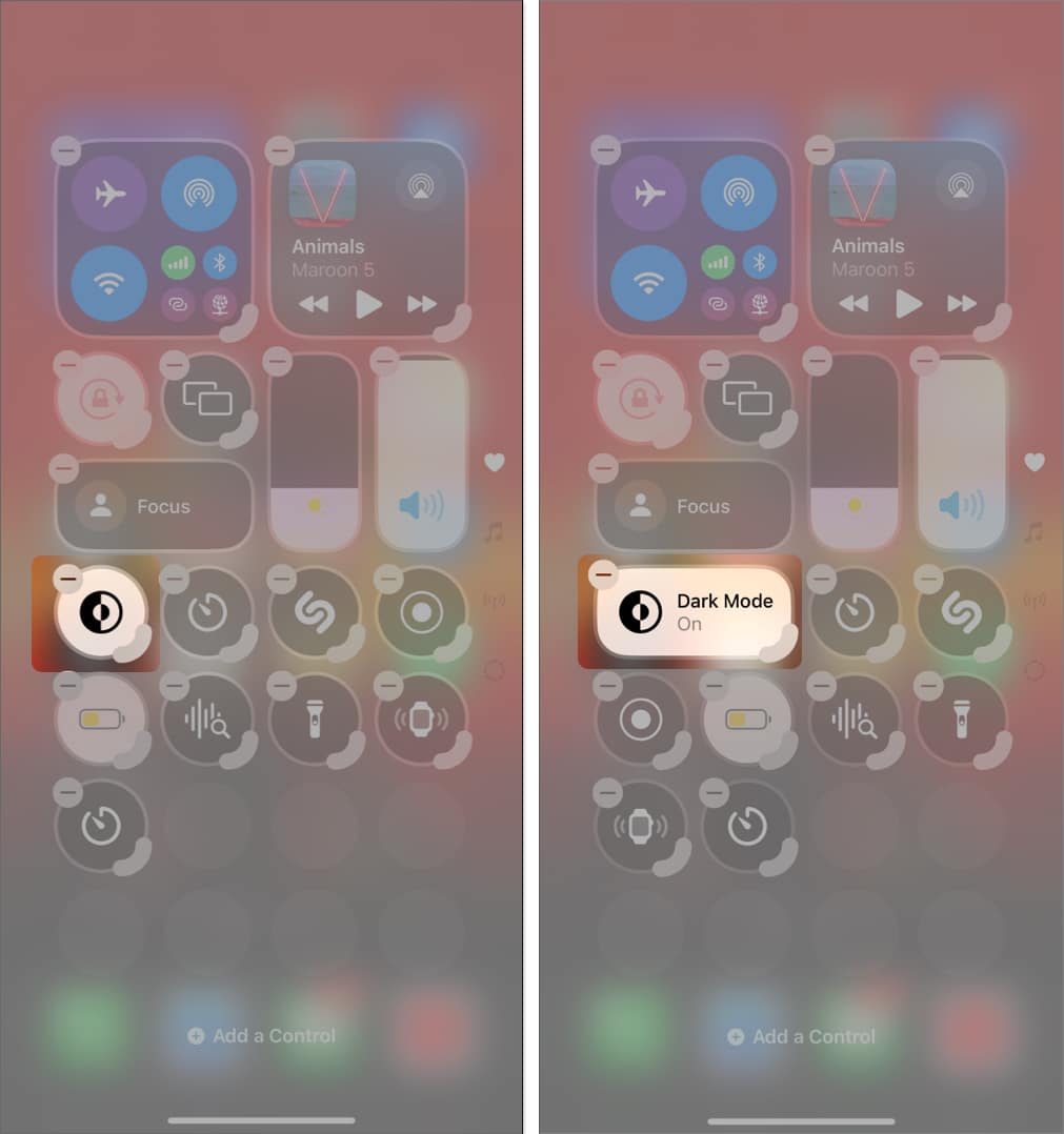 Change control size with iOS 18 Control Center