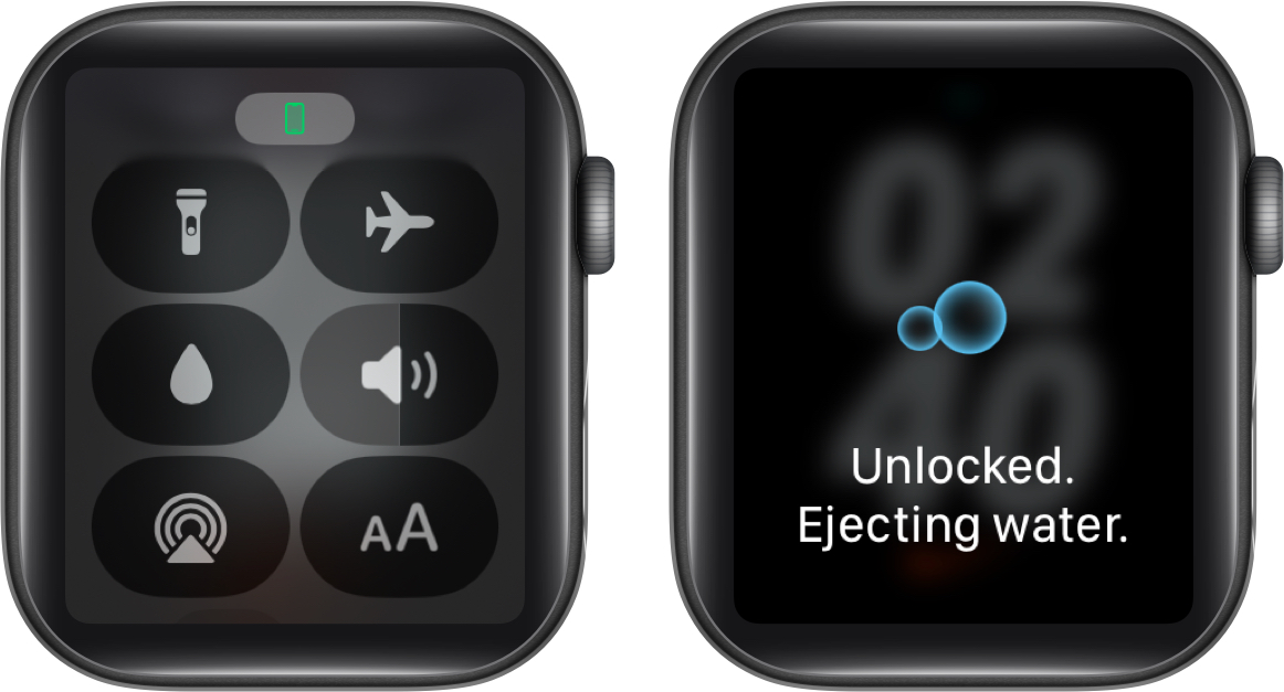 Eject water from Apple Watch