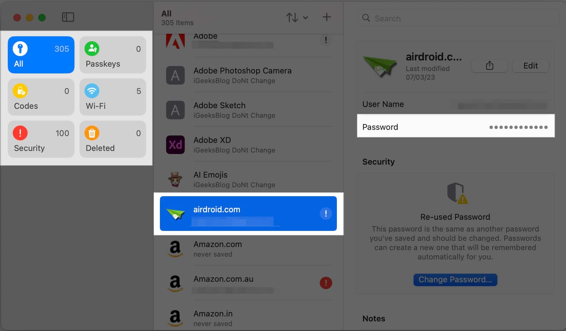 Find passwords in Passwords app on Mac and iPad