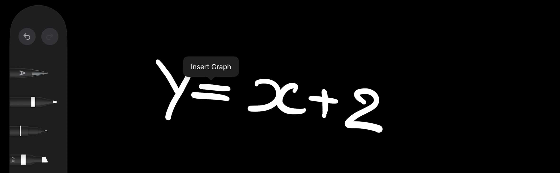 Insert Graph in Math Notes on iPad
