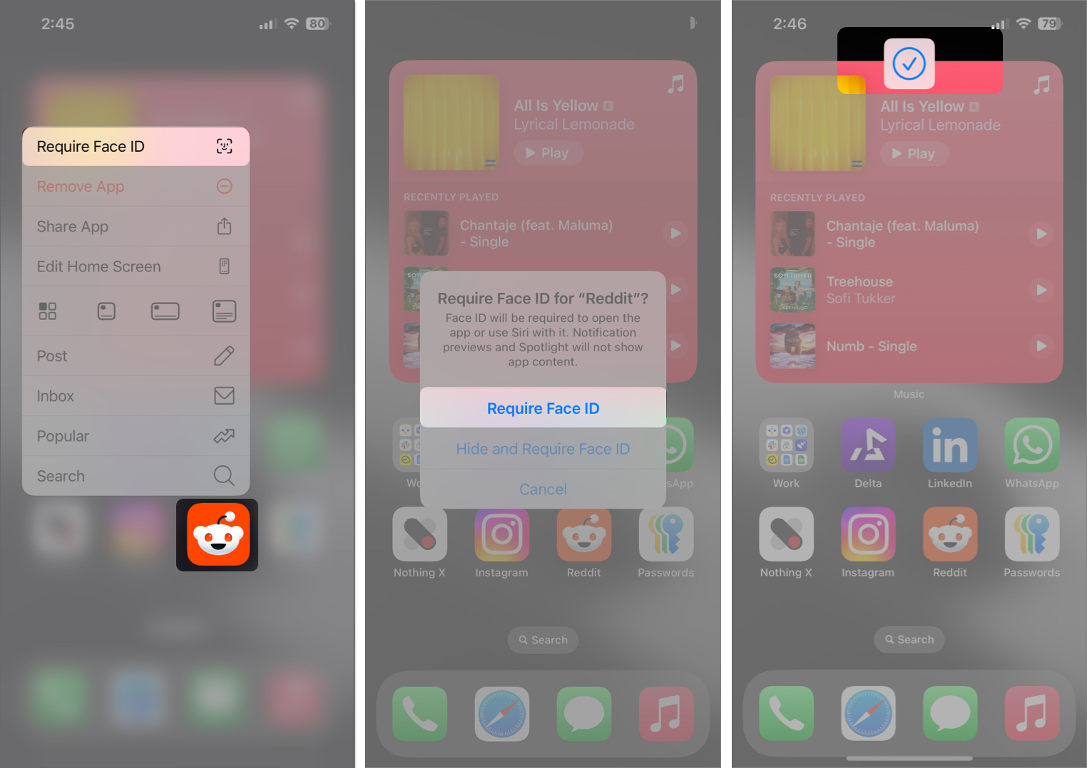 Lock app on iPhone with iOS 18