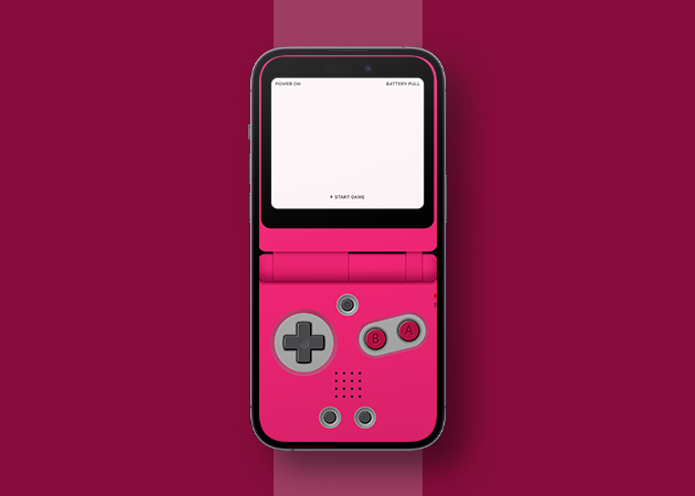 Pink Gameboy wallpaper for iPhone