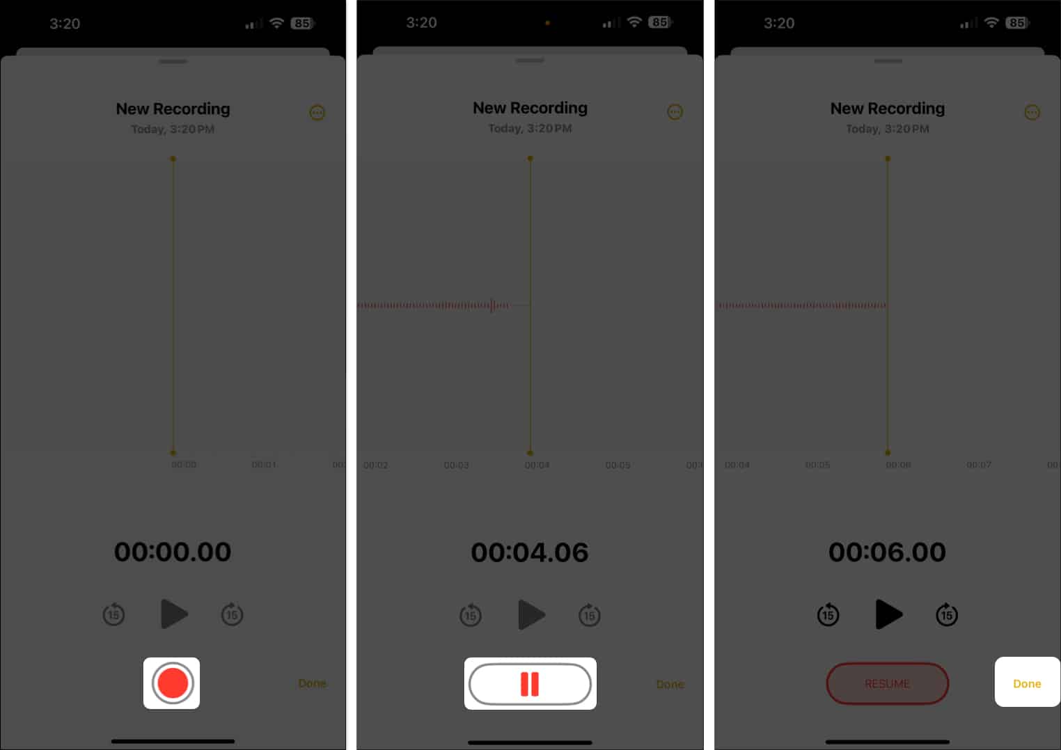 Record live transcription in Notes app on iPhone