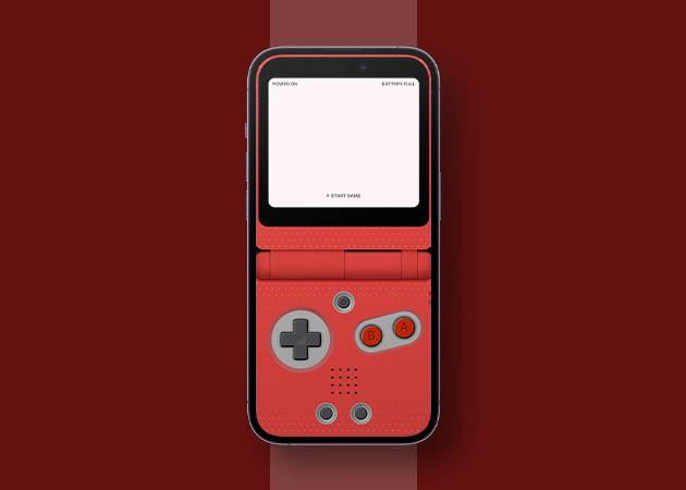 Red Gameboy wallpaper for iPhone
