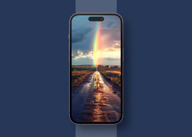 Stunning rainbow wallpaper for iPhone