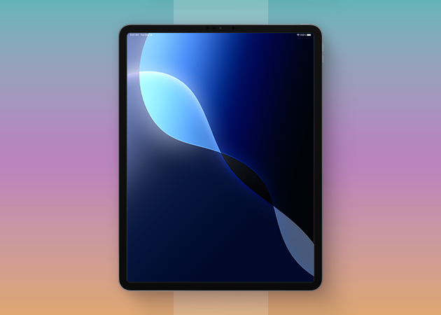 iPadOS 18 Blue Dark wallpaper