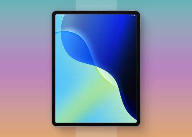 iPadOS 18 Blue light wallpaper