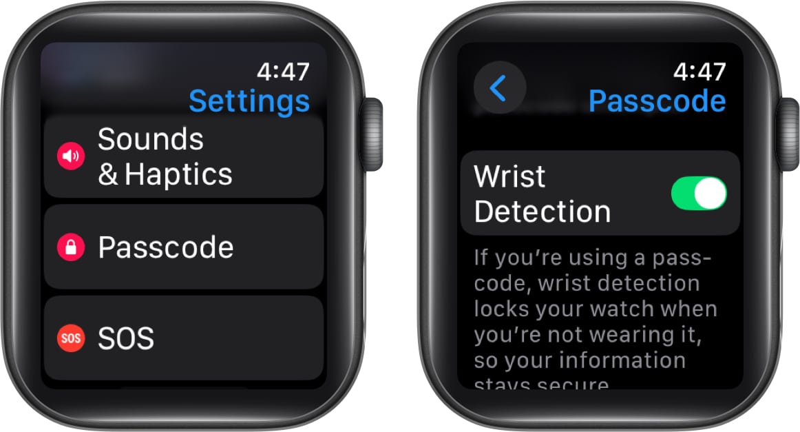 Enable wrist detection on Apple Watch to track sleep