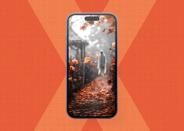 Őszi Halloween háttérkép iPhone-ra