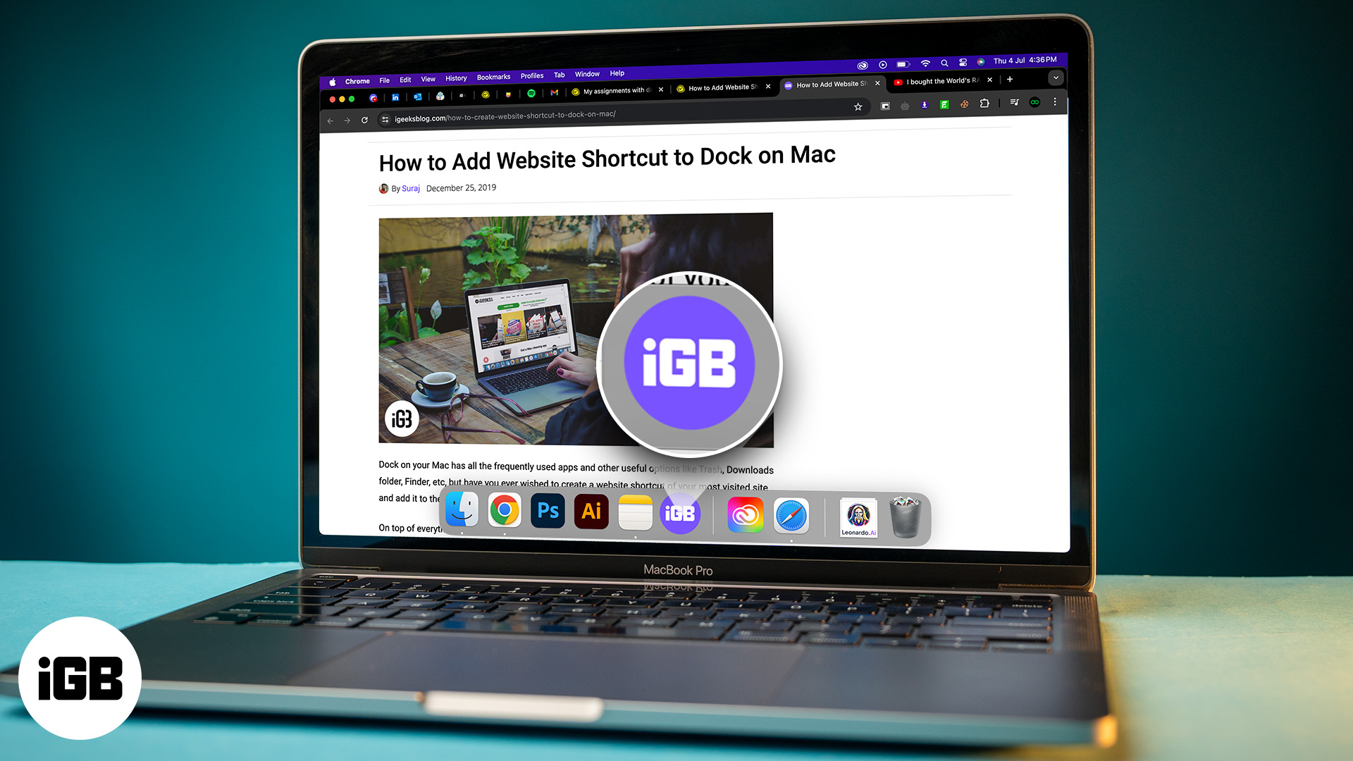 How to Add Website Shortcut to Dock on Mac
