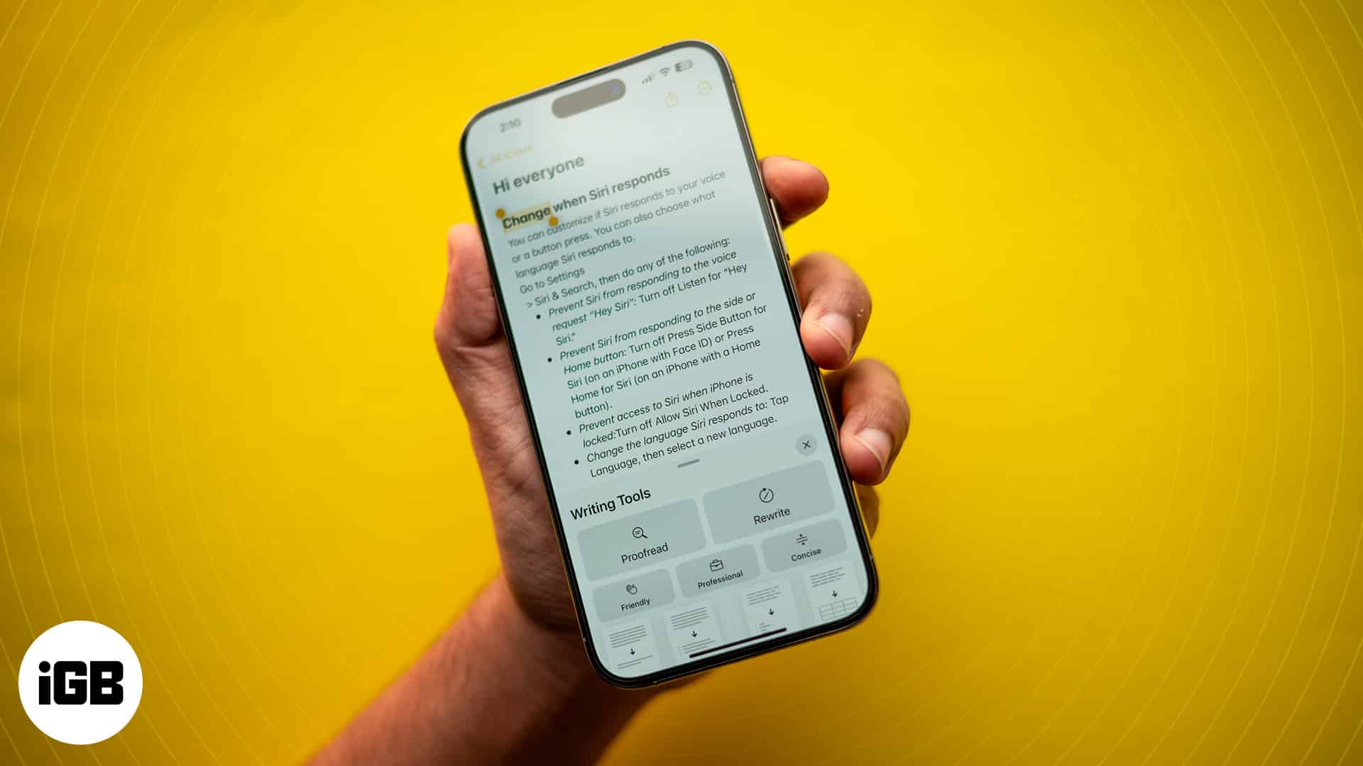 Εργαλεία γραφής iOS 18.1: Πώς να χρησιμοποιήσετε τη νέα δυνατότητα Apple Intelligence σε ένα iPhone