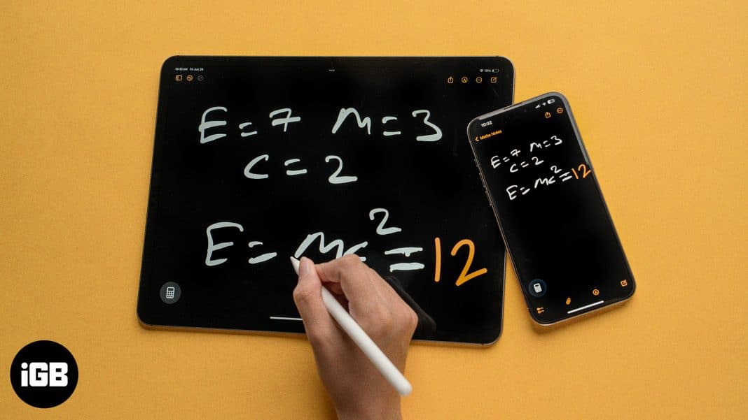 How to use Math Notes on iPad and iPhone