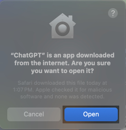 Open ChatGPT Mac application.