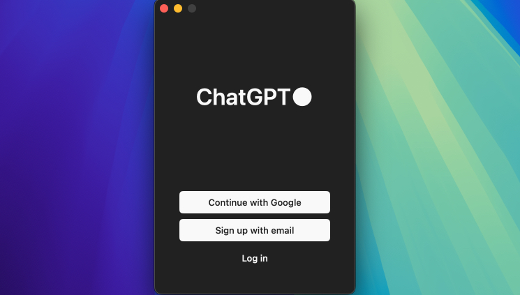 Sign in or create a new ChatGPT account.