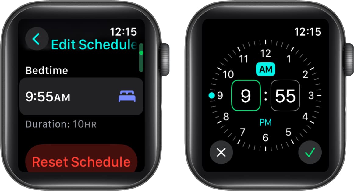 Adjusting the Bedtime on an Apple Watch